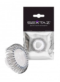 Эластичное эрекционное кольцо с длинными черными «ресничками» - Sextaz - в Перми купить с доставкой