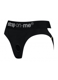 Черные трусики для насадок Heroine Lingerie Harness - size XL - Strap-on-me - купить с доставкой в Перми