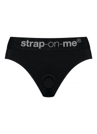 Черные трусики для насадок Heroine Lingerie Harness - size XL - Strap-on-me - купить с доставкой в Перми