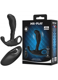 Черный изогнутый массажёр простаты с вибрацией и пультом ДУ - Baile - в Перми купить с доставкой