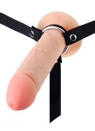 Мужской полый страпон на регулируемых ремешках - 22 см. - Sex Expert - купить с доставкой в Перми