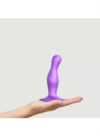 Фиолетовая насадка Strap-On-Me Dildo Plug Curvy size S - Strap-on-me - купить с доставкой в Перми