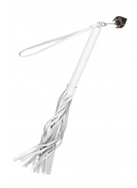 Белая кожаная плеть - 50 см. - Pecado - купить с доставкой в Перми