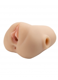 Телесный мастурбатор с вибрацией Double Pounder Vibrating Squeeze Stroker - Pipedream - в Перми купить с доставкой