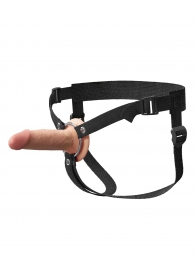 Телесный пустотелый фаллопротез 5’’ Hollow Silicone Strap-On - 14 см. - Pipedream - купить с доставкой в Перми