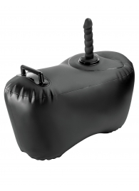 Черное надувное кресло с платформой для фиксации дилдо Body Dock Inflatable Love Seat - Pipedream - купить с доставкой в Перми