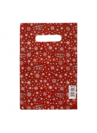 Красный подарочный новогодний пакет с вырубной ручкой (20х30 см) - Сима-Ленд - купить с доставкой в Перми