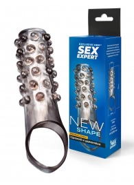 Дымчатая насадка на пенис с выпуклостями - 11 см. - Sex Expert - в Перми купить с доставкой