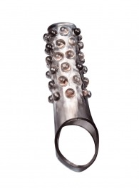 Дымчатая насадка на пенис с выпуклостями - 11 см. - Sex Expert - в Перми купить с доставкой