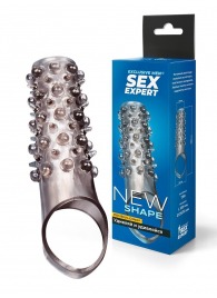 Дымчатая насадка на пенис с шипами и выпуклостями - 12 см. - Sex Expert - в Перми купить с доставкой