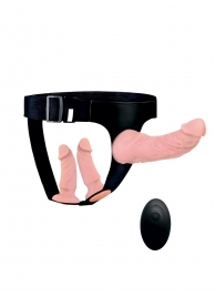 Женский страпон с 3 насадками и вибрацией - Erowoman-Eroman - купить с доставкой в Перми