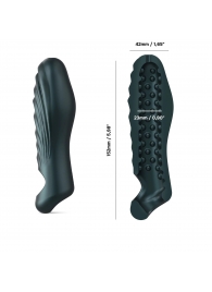 Серая силиконовая насадка на пенис с подхватом Manwan Ryzer - Manwan - в Перми купить с доставкой