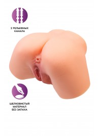 Телесный реалистичный мастурбатор-полуторс с 2 любовными входами - No Name - в Перми купить с доставкой