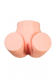 Телесный мастурбатор в форме попки с 2 любовными входами - No Name - в Перми купить с доставкой