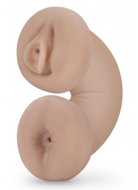 Телесный люминесцентный двусторонний мастурбатор Tasha - Blush Novelties - в Перми купить с доставкой