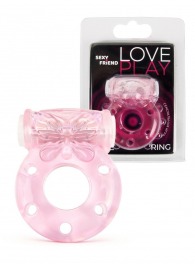Розовое эрекционное виброкольцо с бабочкой - 1137 - в Перми купить с доставкой
