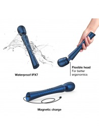 Синий вибромассажёр с насадками Man.wand Edgy - Manwan - в Перми купить с доставкой