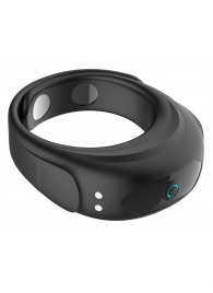 Черное эрекционное виброкольцо на ремешках - Boys of Toys - в Перми купить с доставкой