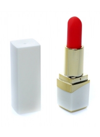 Белый мини-вибратор в форме помады - Boys of Toys