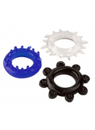 Набор из 3 эрекционных колец разного цвета и рельефа - Boys of Toys - в Перми купить с доставкой