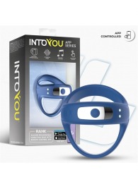 Синее интерактивное эрекционное виброкольцо Rank - Intoyou - в Перми купить с доставкой
