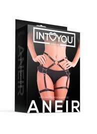 Черные стрепы на бёдра Aneir - Intoyou - купить с доставкой в Перми