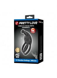 Черное перезаряжаемое виброкольцо Goodwin - Baile - в Перми купить с доставкой