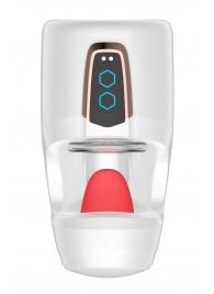 Белый мастурбатор с язычком и возвратно-поступательными движениями - Secwell - в Перми купить с доставкой