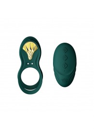 Зеленое эрекционное виброкольцо Bayek с пультом ДУ - Zalo - в Перми купить с доставкой
