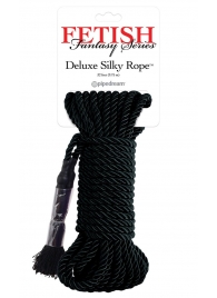 Черная веревка для фиксации Deluxe Silky Rope - 9,75 м. - Pipedream - купить с доставкой в Перми