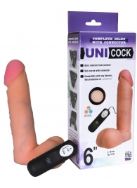 Фаллическая насадка Харнесс UNICOCK 6  с вибрацией - 18 см. - LOVETOY (А-Полимер) - купить с доставкой в Перми