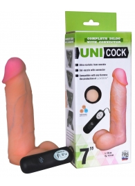 Фаллическая насадка Харнесс UNICOCK 7  с вибрацией - 19 см. - LOVETOY (А-Полимер) - купить с доставкой в Перми