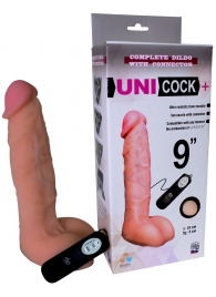 Фаллическая насадка Харнесс UNICOCK 9  с вибрацией - 24 см. - LOVETOY (А-Полимер) - купить с доставкой в Перми