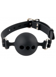 Силиконовый кляп-шар с отверстиями для дыхания Silicone Breathable Ball Gag Small - Pipedream - купить с доставкой в Перми