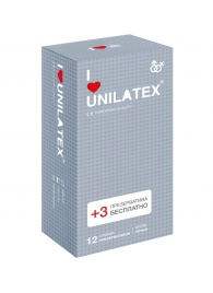 Презервативы с точками Unilatex Dotted - 12 шт. + 3 шт. в подарок - Unilatex - купить с доставкой в Перми