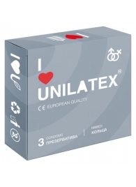 Презервативы с рёбрами Unilatex Ribbed - 3 шт. - Unilatex - купить с доставкой в Перми