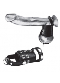 Кольцо на член и мошонку Cock Ring With 2  Ball Stretcher And Optional Weight Ring - BlueLine - в Перми купить с доставкой