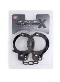 Чёрные наручники из листового металла BONDX METAL CUFFS BLACK - Dream Toys - купить с доставкой в Перми