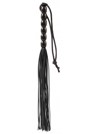 Чёрная мини-плеть из резины Rubber Mini Whip - 22 см. - Blush Novelties - купить с доставкой в Перми