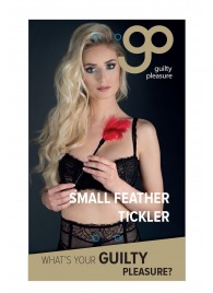 Пластиковая метелочка с красными пёрышками Small Feather Tickler - 32 см. - Blush Novelties - купить с доставкой в Перми