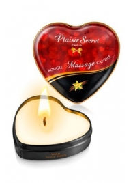 Массажная свеча с ароматом ванили Bougie Massage Candle - 35 мл. - Plaisir Secret - купить с доставкой в Перми