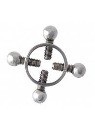 Серебристые зажимы для сосков на винтах - ToyFa - купить с доставкой в Перми