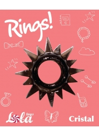 Чёрное эрекционное кольцо Rings Cristal - Lola Games - в Перми купить с доставкой