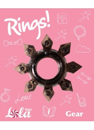 Чёрное эрекционное кольцо Rings Gear - Lola Games - в Перми купить с доставкой