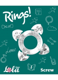 Прозрачное эрекционное кольцо Rings Screw - Lola Games - в Перми купить с доставкой