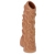 Телесная насадка с венками и открытой головкой Nude Sleeve M - 12 см. - KOKOS - в Перми купить с доставкой