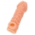 Телесная закрытая насадка с венками Cock Sleeve Size L - 17,6 см. - KOKOS - в Перми купить с доставкой