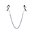 Зажимы для сосков с фиолетовой цепочкой Sweet Caress Nipple Chain - Sweet Caress - купить с доставкой в Перми