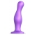 Фиолетовая насадка Strap-On-Me Dildo Plug Curvy size L - Strap-on-me - купить с доставкой в Перми