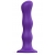 Фиолетовая насадка Strap-On-Me Dildo Geisha Balls size XL - Strap-on-me - купить с доставкой в Перми